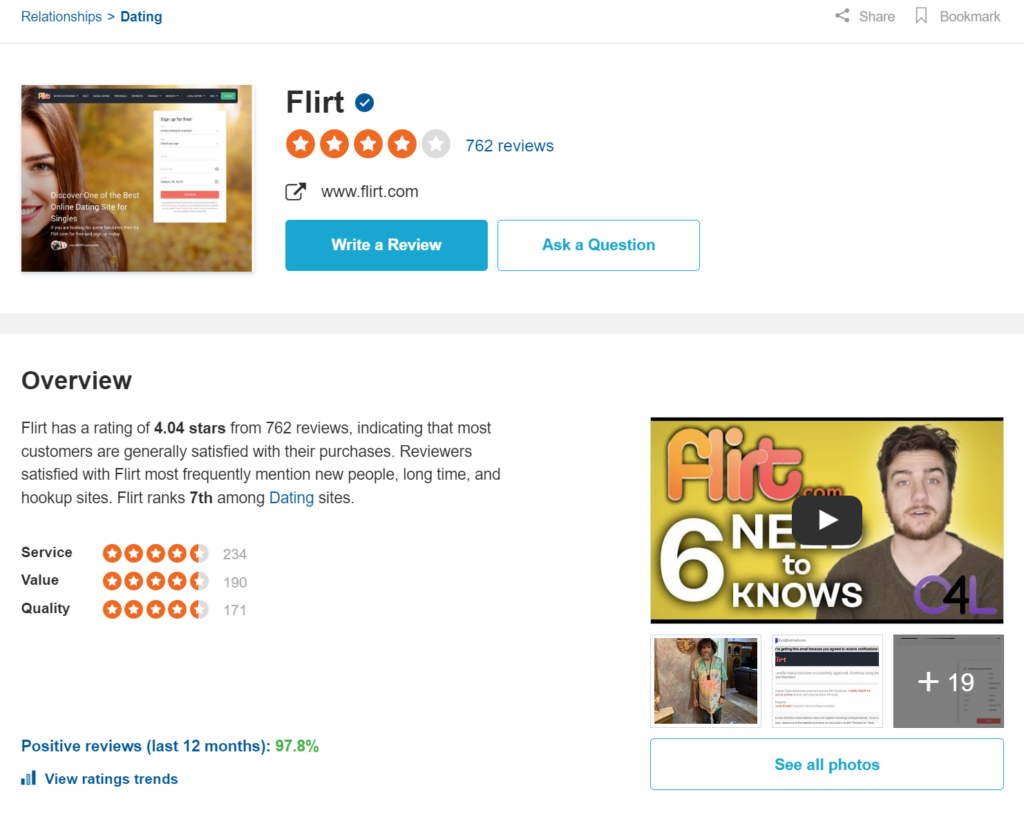 Flirt com Reviews